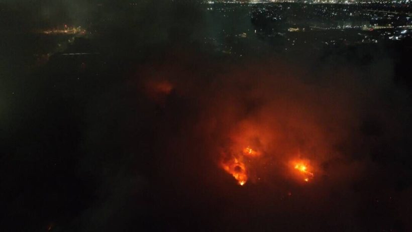 Incêndio atinge grande área de vegetação entre os bairros Boa Vista e Cajazeiras