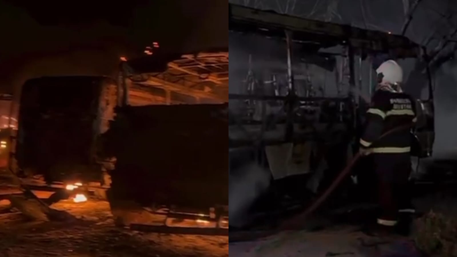 Quatro ônibus escolares são incendiados na zona rural de Aquiraz