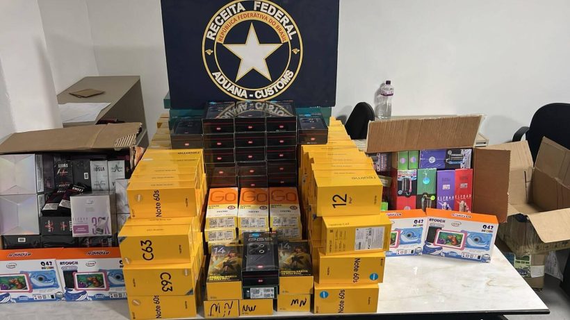 Receita Federal apreende carga suspeita de contrabando avaliada em R$ 487 mil