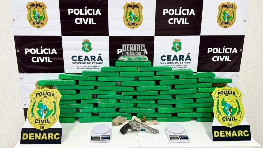 Polícia Civil do Ceará apreende 40 kg de drogas durante a operação em Aracati