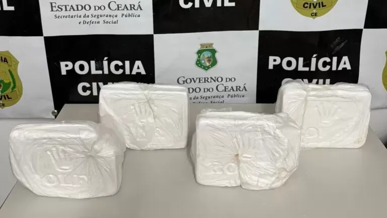 Jovem que viajava com filho de 1 ano é flagrada com quase 4 quilos de cocaína