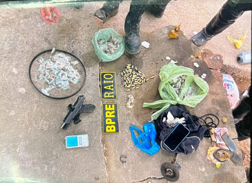 Polícia apreende arma, granada e maconha em Amanaiara, Reriutaba