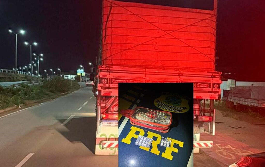 PRF apreende anfetaminas e conduz caminhoneiro por uso de drogas na BR-222