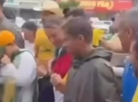 Manifestantes em Brasília