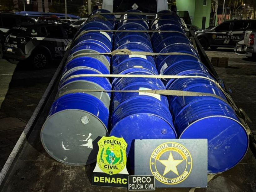 Apreendida em Fortaleza três toneladas de produto para fazer “loló”