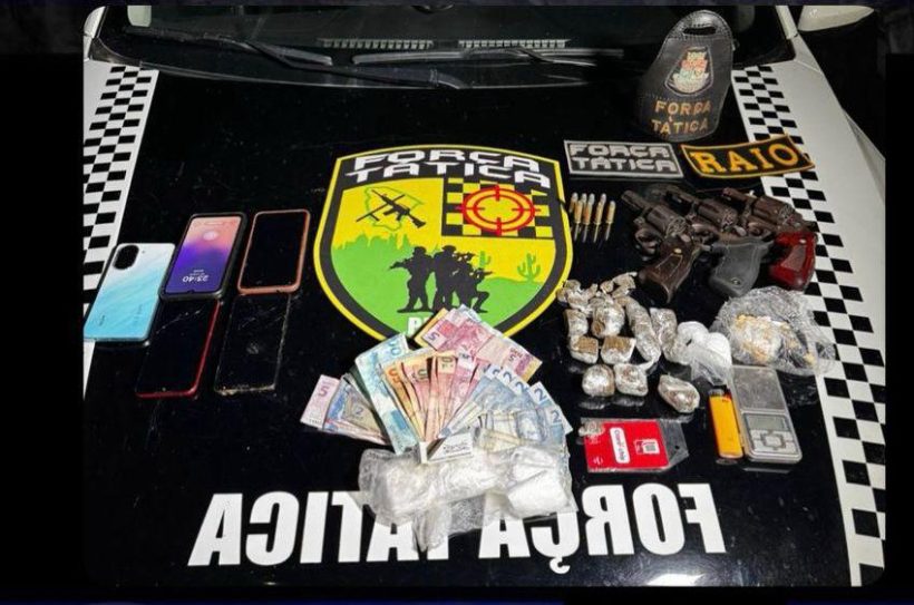 PM prende cinco suspeitos em Tianguá e apreende armas, drogas e veículos roubados