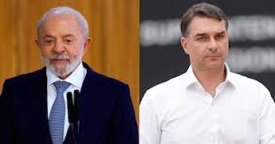 Lula e Flávio Bolsonaro