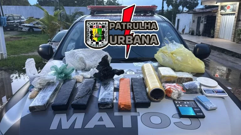 Cotam apreende mais de 7 kg de drogas em matagal do Bonsucesso