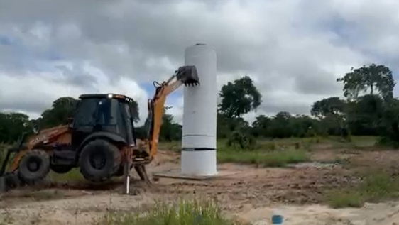 Prefeito de Ocara anuncia construção de poço, mas obra é desativada por falta de pagamento