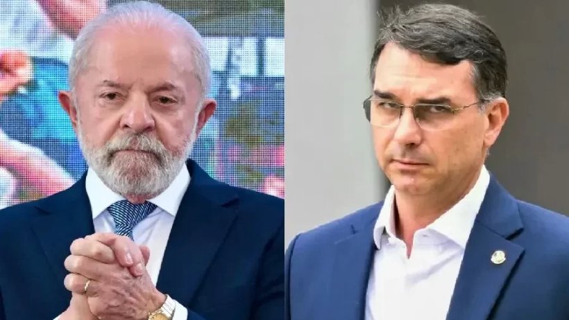 Lula e Flávio Bolsonaro