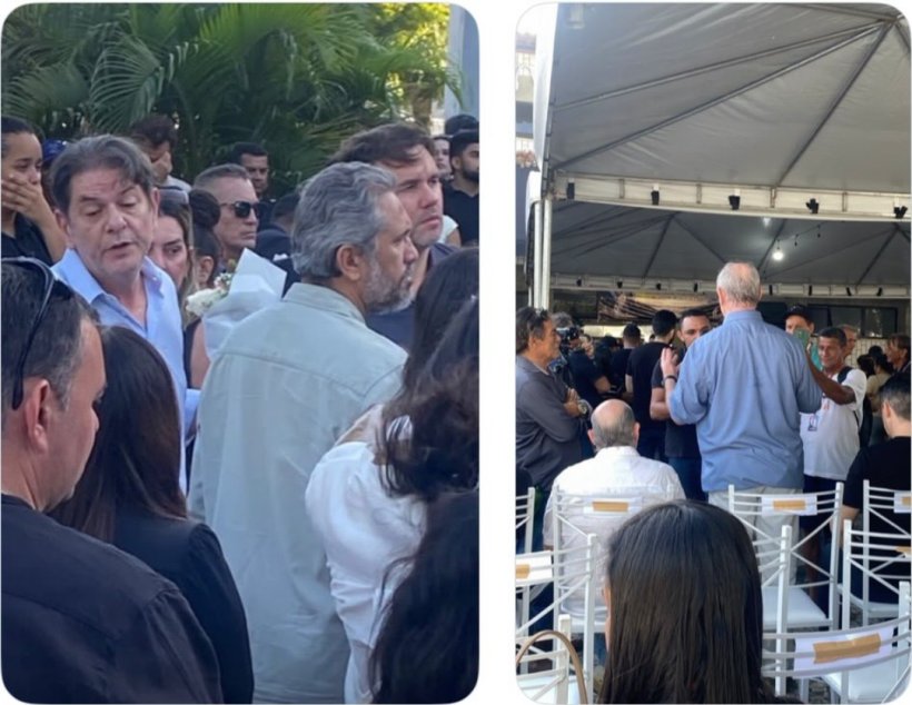 Elmano, Cid e Ciro se encontram em enterro de Jonas Muniz