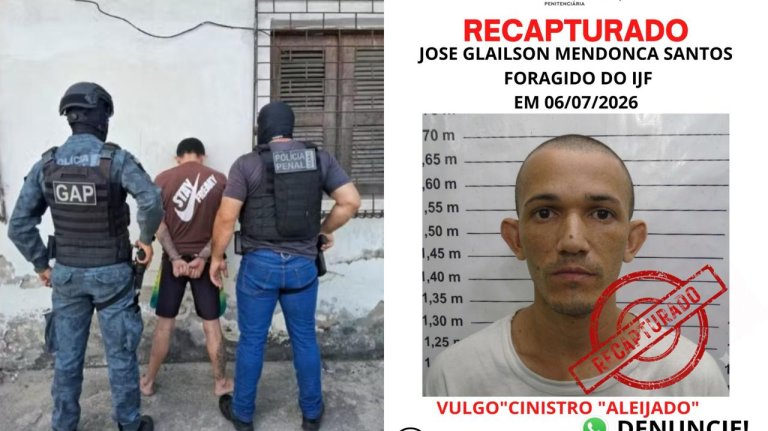 Detento que fugiu de hospital usando lençóis é recapturado em Fortaleza