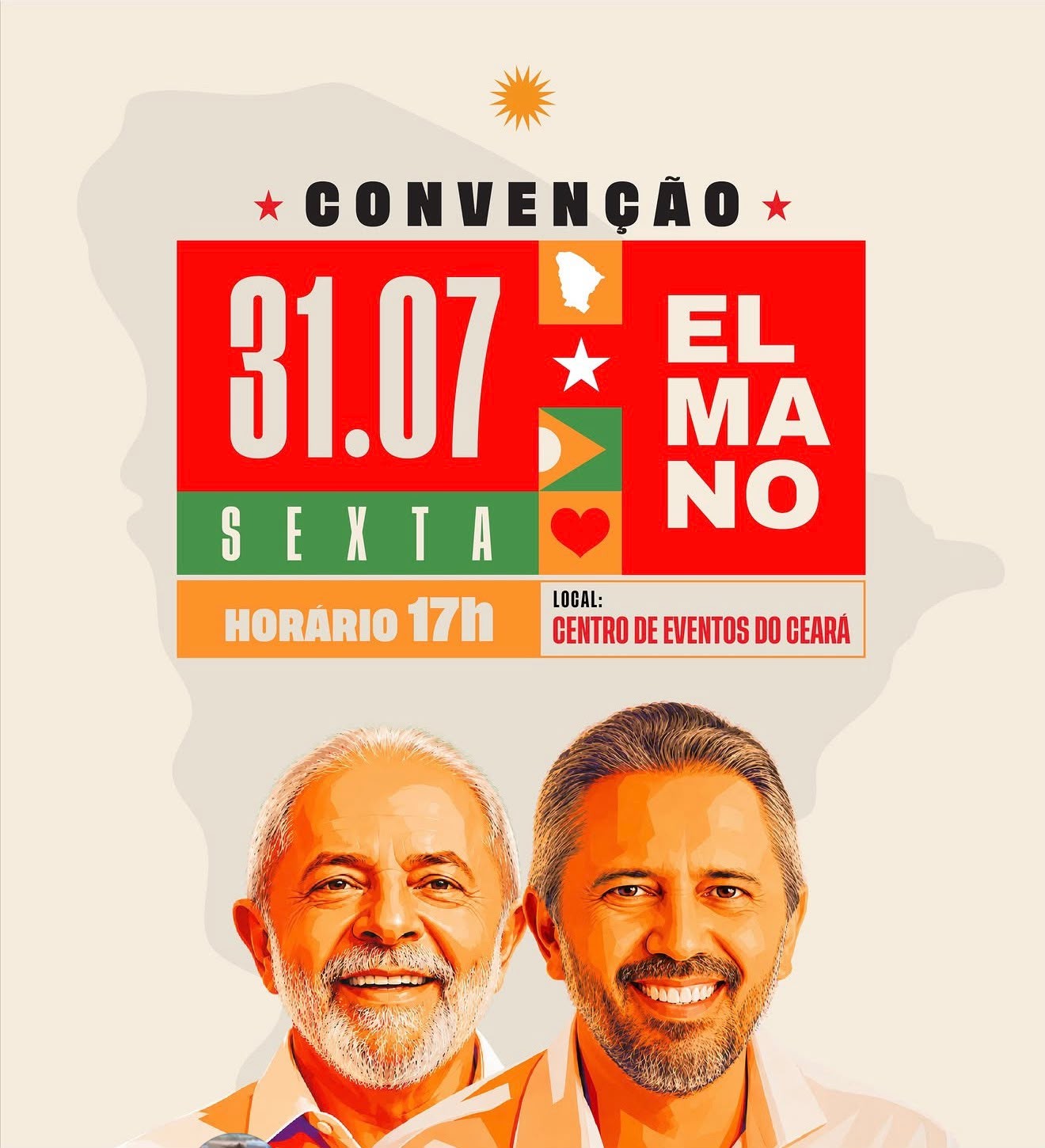 Convenção de Elmano tem nova data e contará com presença de Lula no Centro de Eventos