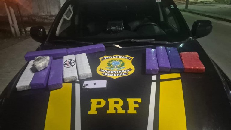 PRF apreende 11 kg de drogas na BR-404 em Icó; motorista é preso