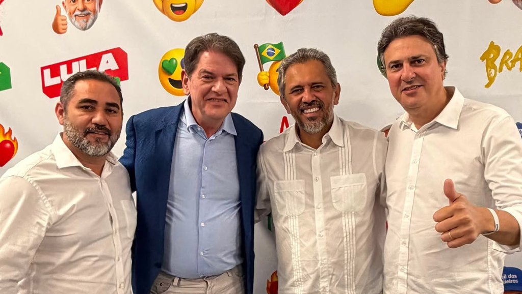 Cid Gomes prestigia convenção de Lula e reforça aliança com Elmano e Camilo