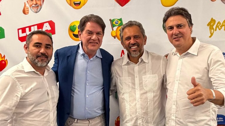 Cid Gomes prestigia convenção de Lula e reforça aliança com Elmano e Camilo