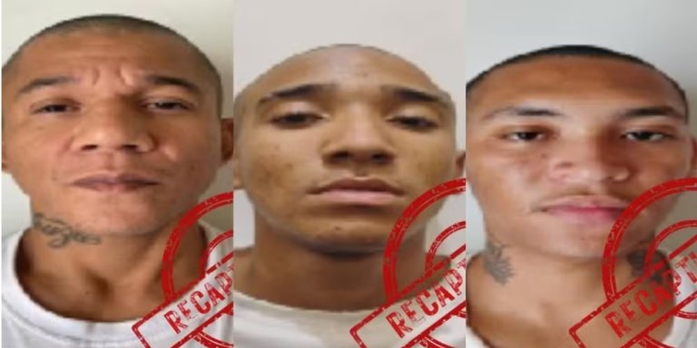 Três detentos que fugiram de unidade prisional de Trairi são recapturados