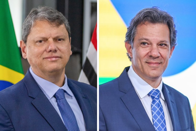 Tarcísio de Freitas na frente de Fernando Haddad em São Paulo