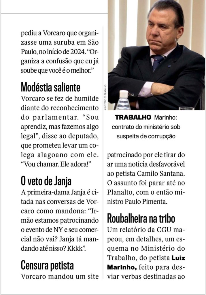 Vorcaro teria pedido retirada de conteúdo desfavorável a Camilo Santana, diz Revista Veja