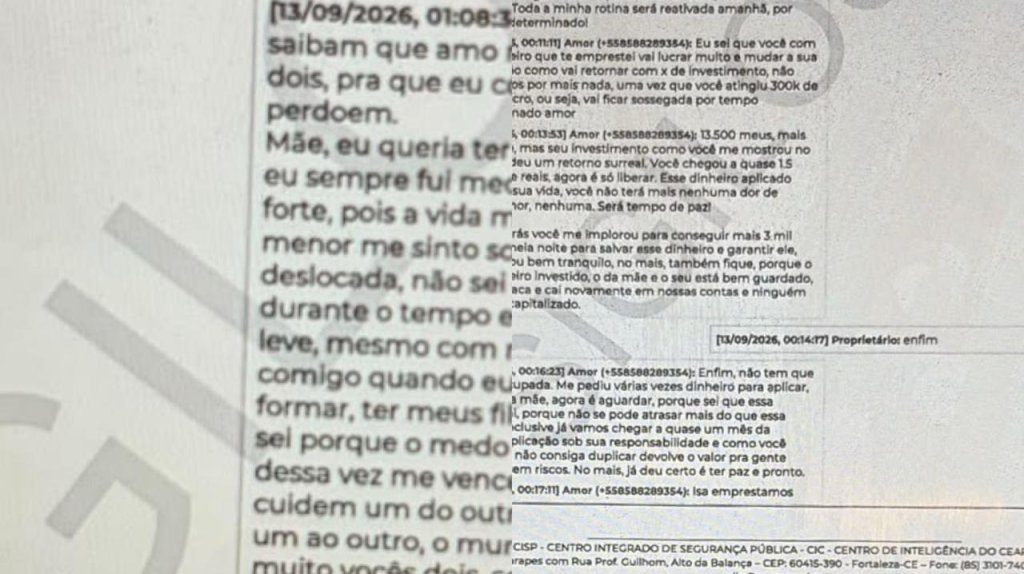 Documento da Polícia reúne conversas de Isabelle sobre dívidas e investimentos