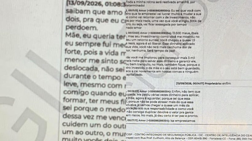 Documento da Polícia reúne conversas de Isabelle sobre dívidas e investimentos