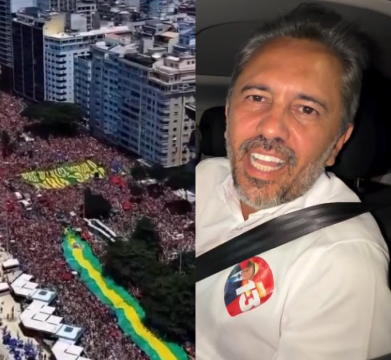 Multidão participa de ato na Praia de Iracema; Elmano também participa de mobilizações