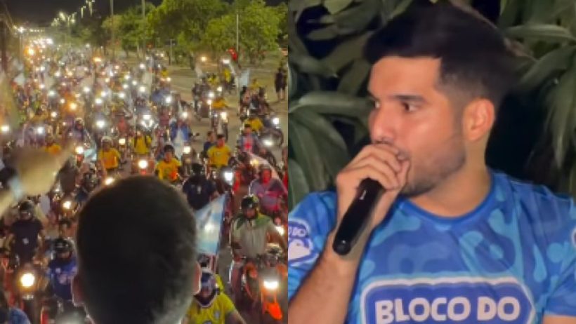 André Fernandes comanda motocarreata em Fortaleza e projeta vitória de Flávio Bolsonaro