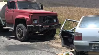 Acidente entre caminhão-pipa e carro deixa três mortos no interior do Ceará