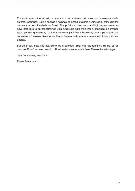 Flávio Bolsonaro edita carta nos EUA e troca “verdadeiro presidente” por “líder do Brasil”