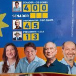 Santinho mistura Lula, Ciro, Cid e exclui Luizianne Lins para o Senado